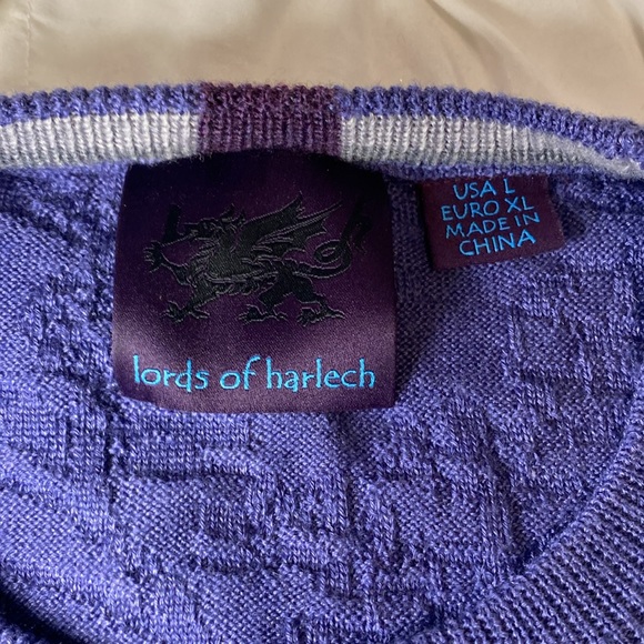 Lords of Harlech sweater blue men’s L like new - Picture 6 of 14